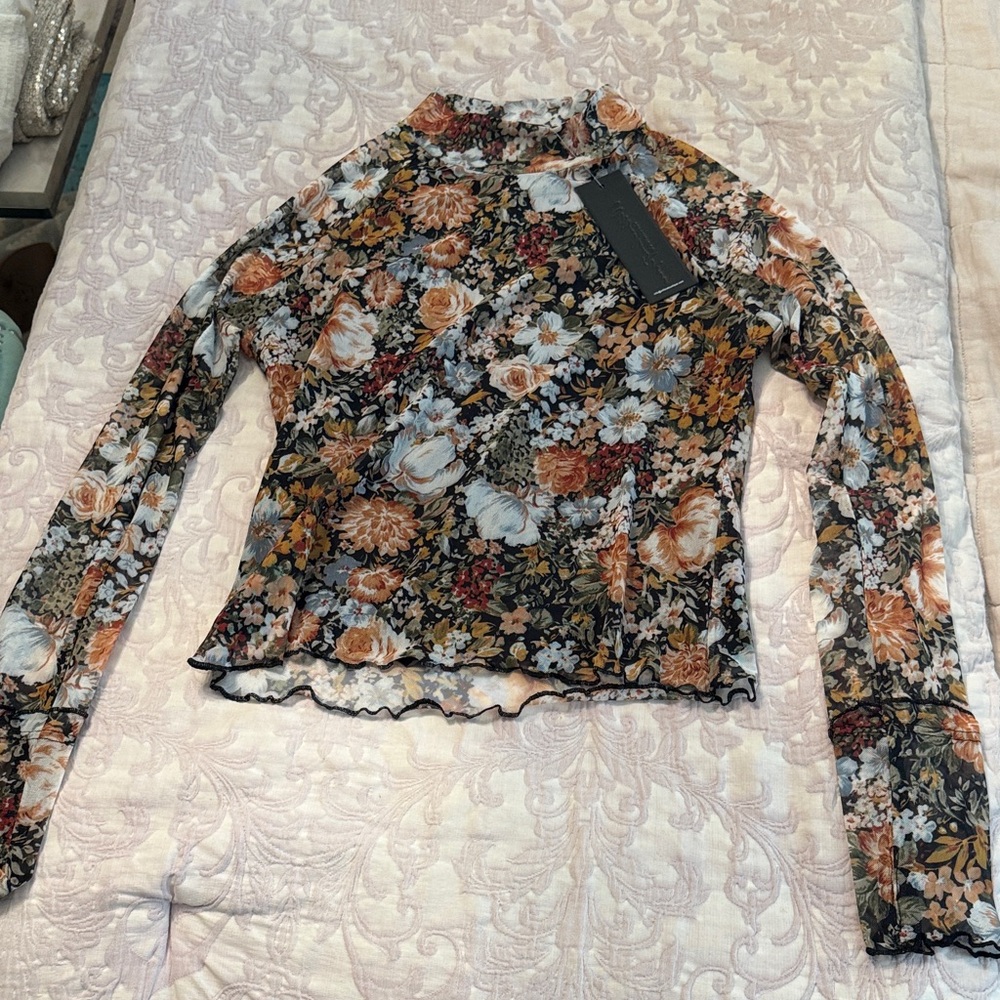 Floral Long Sleeve Women's Top